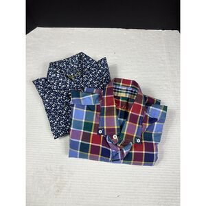 Lot of 2 Alan Flusser Long Sleeve Button Down Shirts‎ Men's Large